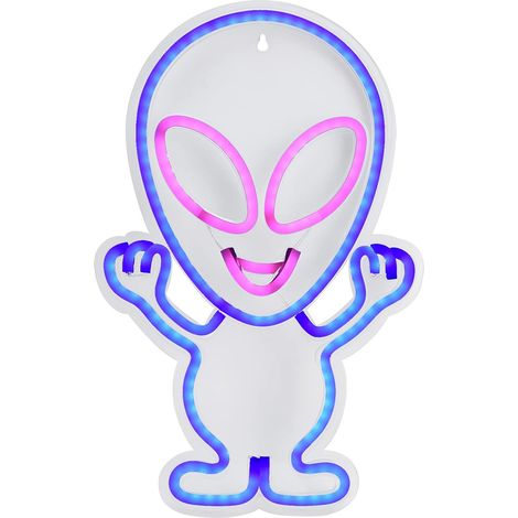 LED Alien Neon Light Lampe de Nuit décorative alimentée par USB innovant pour la Maison Bar Noël Anniversaire Décorations de fête de Mariage (1/5)