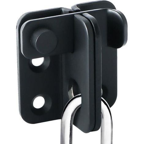 Verrou Porte Exterieur Loquet Porte Interieure, Verrou Portail Coulissante Serrure Volet à Bascule Boulon pour Fenêtre, Placard et Jardin, Noir Mat en Acier Inoxydable, Petit (1/5)