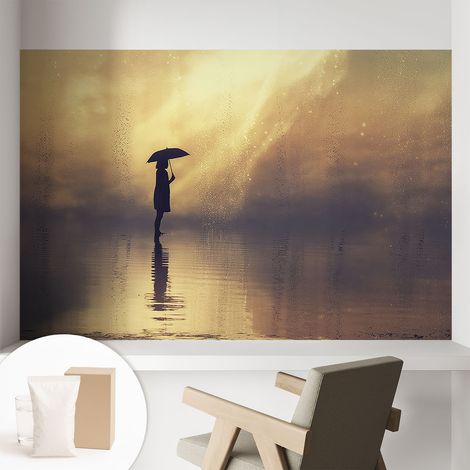 Tapete Vliestapete mit Kleber- abwaschbar - Raumgestaltung Schlafzimmer Wohnzimmer Tapete Geheimnisvolle Szene 104x70 cm (1/5)