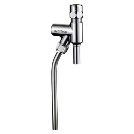 OVENTROP Vanne de prélèvement Aquastrom P pour montage sur équerres DN 10, PN 10, à braser, laiton RG/acier inoxydable, chromé, 4209202