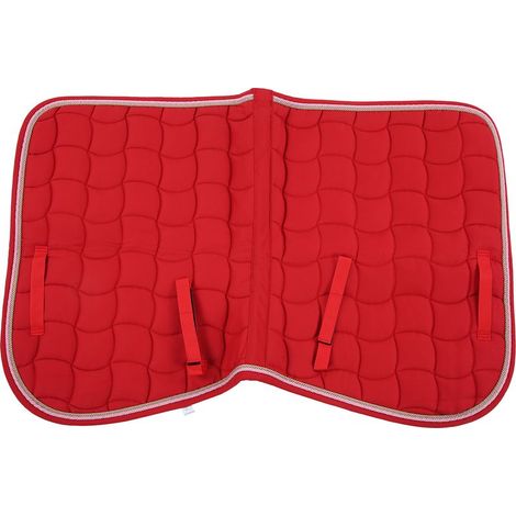 Tapis de selle doux et respirant, Double corde tout usage avec dragonne et sangle pour chevauxBig Red (1/5)
