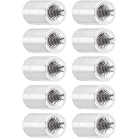 Lot de 10 entretoises rondes en alliage d'aluminium, filetage femelle, pour piliers et colonnes de connexion, M4 x 0,7 mm, longueur 12 mm (1/5)