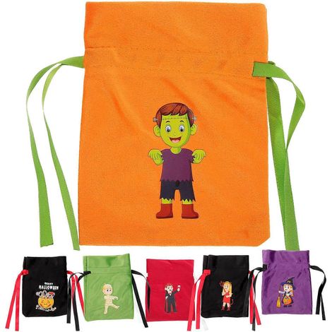 Sachets à bonbons, sachets cadeaux à motifs, pochettes à cordon pour 6 friandises de fête (1/5)