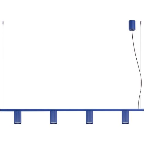 Lampadario RAYO 4 oltremare alluminio 4xGU10 122cm Sollux (1/5)