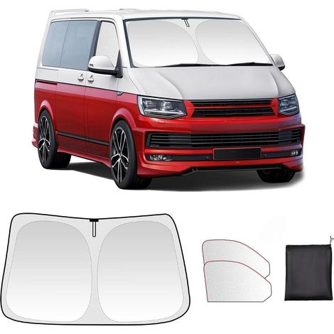 Sonnenschutz Frontscheibe 3-teilig für VW T5 T6, Verdunkelung, UV-Schutz (1/5)