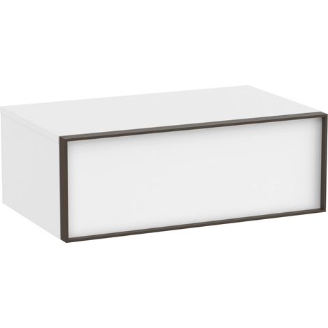 Meuble auxiliaire "INSPIRA" 800 - 1 tiroir - Blanc Mat - Roca (1/2)