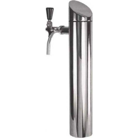 Colonne de tirage Schanksäule Modèle Tower polie 1 voie hauteur 51 cm diamètre 80 mm design moderne pour bar et brasserie qualité professionnelle (1/2)
