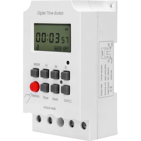Digital Timer, LCD Screen Microcomputer Timer, Programmable Timer Relay for Streetlights, Production Equipment (1/5)