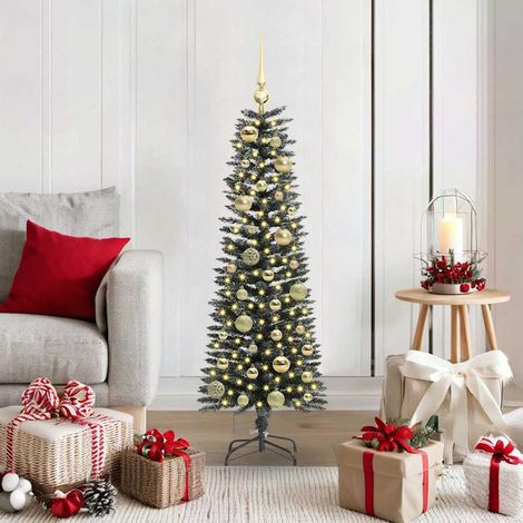 Künstlicher Weihnachtsbaum mit 150 LEDs mit Ständer Grün 120 cm