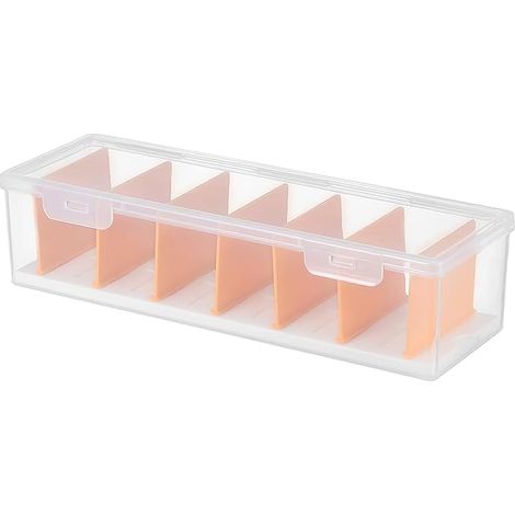Boîte de rangement pour câbles avec couvercle, 1 boîte de rangement pour câbles de données avec 7 compartiments réglables, petit organisateur de rangement (1/5)