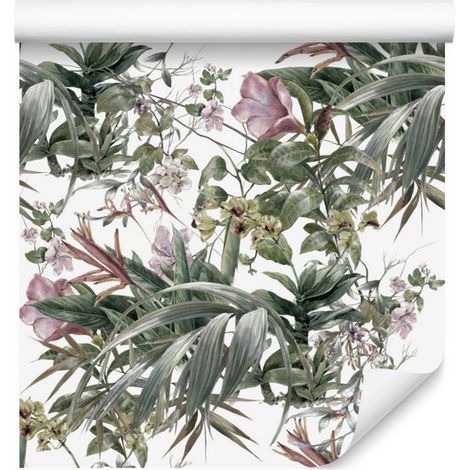 Papier peint aquarelle à fleurs pour salon et chambre 50x1000 cm (1/5)