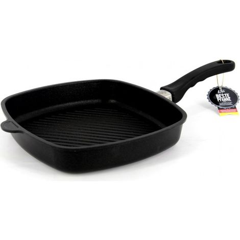 AMT E285G Grillpfanne flach Aluminumguss 28 x 28 cm, Höhe 5 cm"-"162124785