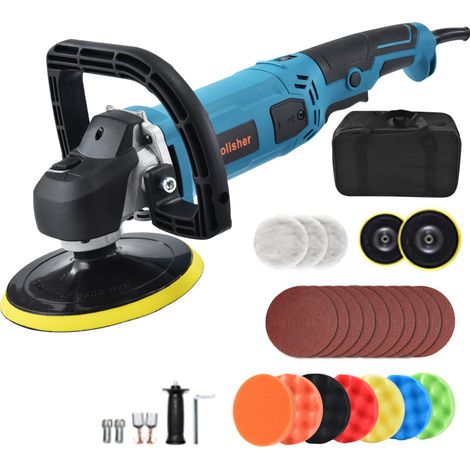 Polisseuse Lustreuse Électrique 110V Portable 2 en 1 pour Finition Auto et Nettoyage de Surfaces (1/4)
