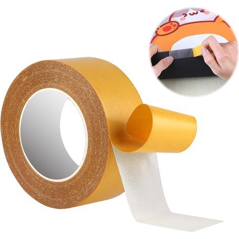 Nastro biadesivo premium ultra resistente [20 m] - Adesione extra forte - Versatile e pratico - Fissaggio rapido e sicuro per tappeti e superfici ruvide (1/5)