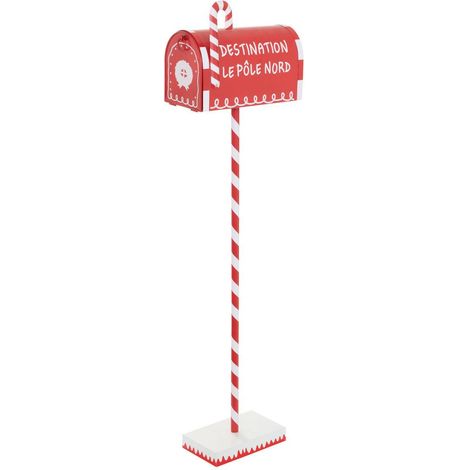 Cassetta postale natalizia in metallo rosso da montare, altezza 100 cm - Feeric lights & christmas (1/2)