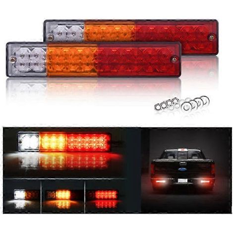 1 paire de feux arrière de remorque HL-F-081, feux de signalisation LED 10-30 V pour camions et remorques, usage routier.