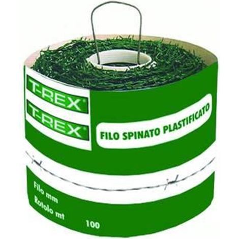 FILO FERRO SPINATO ZINCATO E PLASTIFICATO  - mt.100 - FERR 297615
