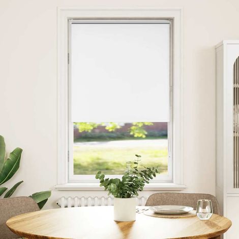Maison Exclusive - Estor Enrollable Opaco Blanco 80x130 cm Tela A