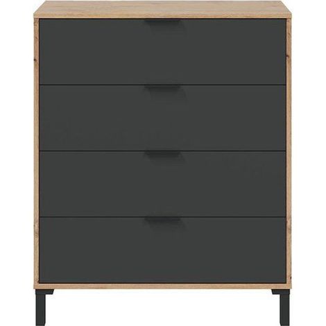 Cassettiera - Marrone Rovere Nodi 40x77.5x93.5h cm (1/5)