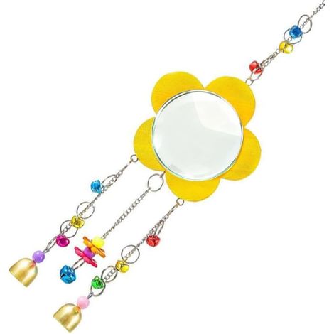 Grand Miroir Robuste pour Oiseau,Grand Jouet Miroir pour Oiseaux avec Perchoir, Jouets avec Cloche et Balançoire pour Perruches, Accessoires pour Cages à Oiseaux, Convient aux Perruches (1/5)