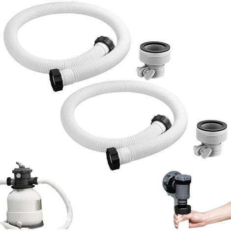 Universeller 38-mm-/150-cm-Poolschlauch – Poolschlauchverbinder, flexibler Schlauch für Poolpumpe und Poolsauger – Ersatz-Poolschlauch – Zubehör für Poolpumpe/Filter