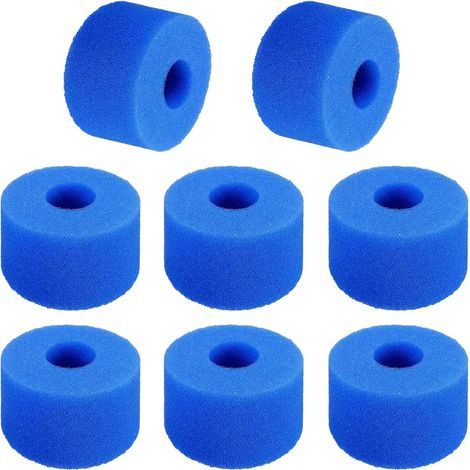 JSSEVN - 8-Piece Type S1 Filter Sponge, Foam Pool Filter, Reusable and Washable Sponge Cartridge, Suitable for Spas and Swimming Pools (1/5)