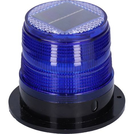 Feu de signalisation solaire magnétique LED clignotant pour voiture, avec lentille bleue, idéal pour les bureaux, les écoles et autres établissements scolaires. (1/5)
