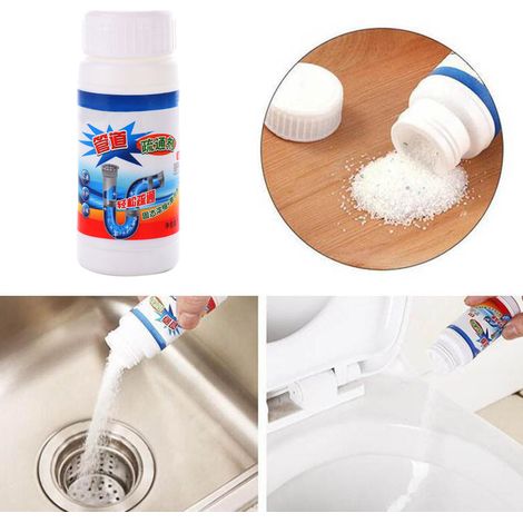 Canalisations cuisine déodorant 110g puissant agent débouchage tuyaux poudre nettoyante toilettes (1/5)