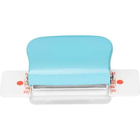 Relieuse manuelle 6 trous multifonction pour bureau et maison, bleu clair (1/5)