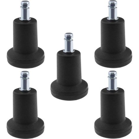 5pcs Office Chair Wheel Caps Replacement Swivel Casters Office Furniture Accessories 11x22mm Black (1/5)