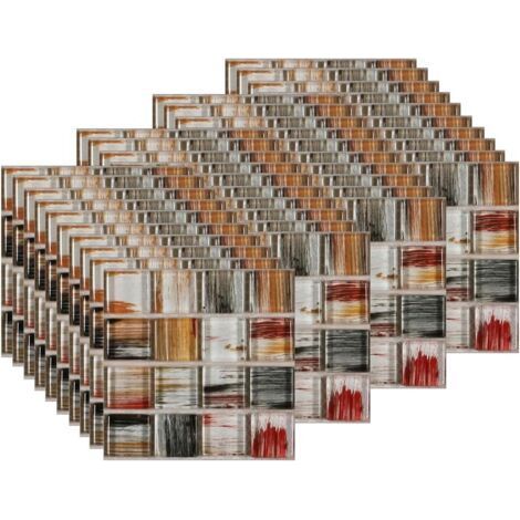 40 Pieces Wall Tile Stickers, Waterproof and Self-Adhesive Sticker, for Home Decor,10x10cm (1/5)