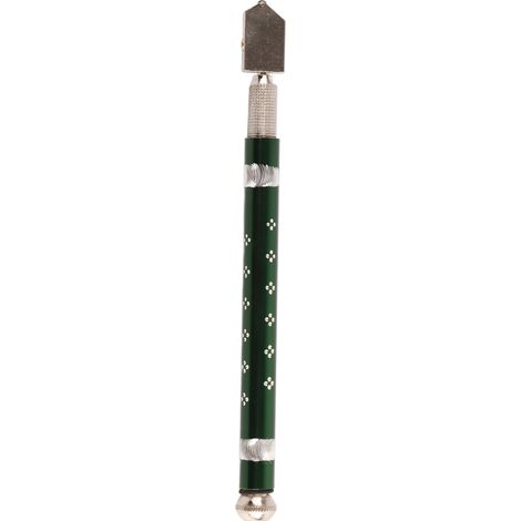 Outil de coupe de verre professionnel à rouleau antidérapant avec manche en alliage d'aluminium (vert) (1/5)
