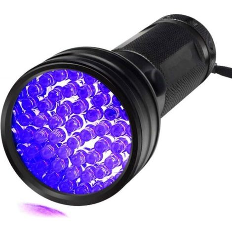 51 LED 395nm Purple Flashlight UV Black Light Detector for Dog Urine, Pet Stains and Bed Bugs (White Box) (1/4)
