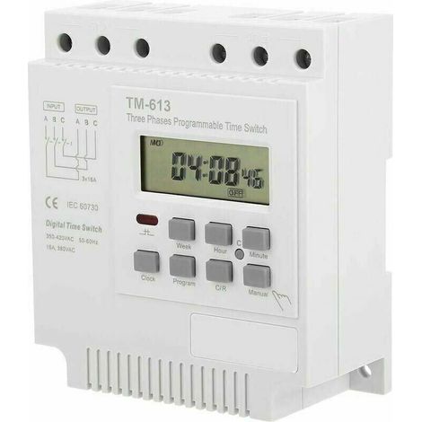 Minuterie Programable - Minuteur 380V TM-613 Commutateur de minuterie pour moteur triphasé 350v-420vAC