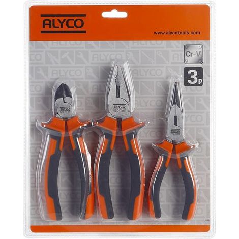 Set de 3 Pinces Professionnelles Alyco Orange 170528 (1/5)