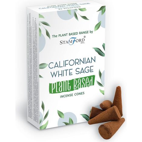 Cônes d'encens à base de plantes - Sauge blanche de Californie- Vendu par 1 (1/2)