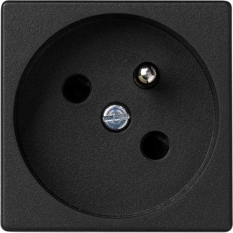 Enchufe individual Simon Connect K45 con/sin 16A IP20 negro K02/14
