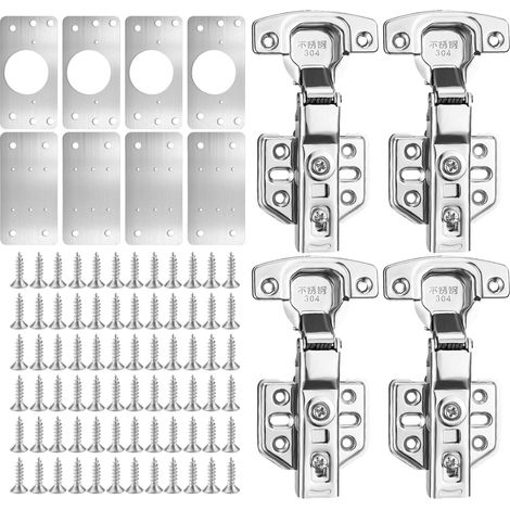 Set mit 12 Reparaturplatten für Schranktürscharniere (1/5)