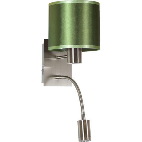 Applique murale Candellux Sylwana chrome vert LED+2xE14