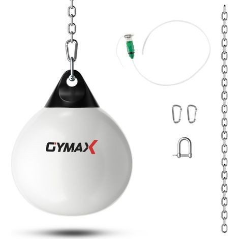 Saco de boxeo ergonómico de agua 45 x 58 cm para boxeo cómodo acero blanco 200020508