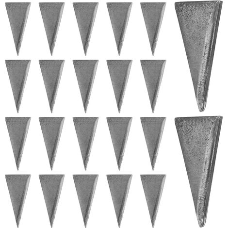 20 pièces de fixation de cale triangulaire pour marteau en acier carbone avec manche en bois (1/5)