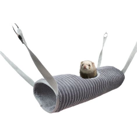 QORVA-Hamac pour Petits Animaux Lit Tunnel pour Cochon d'Inde Tunnel de Suspension pour Hamster Lit Hamac Furet Lit Suspendu pour Rats Jouets pour Tunnel et Tube pour Animaux de Compagnie Tunnel de Ca
