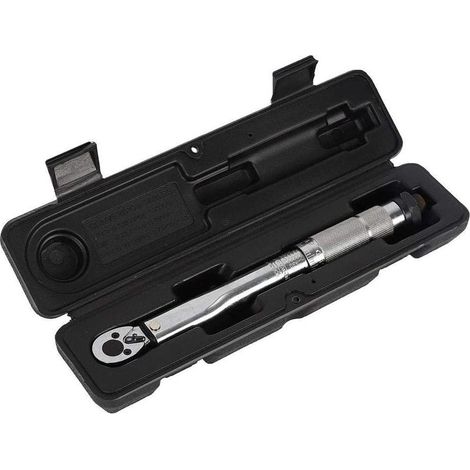 Clé dynamométrique 1/4 voiture 5 - 25 Nm changement de pneu vélo moto vélo clé dynamométrique outil de réparation clé à cliquet avec étui (1/4)