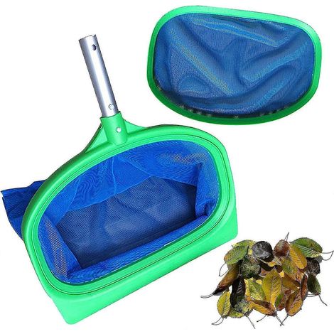 Épuisettes de nettoyage pour piscines, épuisettes de nettoyage interchangeables en 2 pièces pour bassins, adaptées au nettoyage du fond des piscines, jardins, bassins, fontaines, baignoires, spas, aqu (1/5)