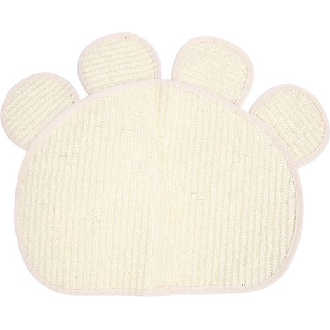 Tapis à griffer en sisal pour chat, forme mignonne et naturelle, protège vos meubles et votre sol. Idéal pour les chats et chatons. (1/5)