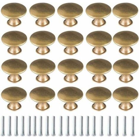 [JAMAIS UTILISÉ] Bouton de Porte Laiton 20 Pièces Vintage Laiton Poignées Boutons de Meuble Boutons Porte de Tiroir Poignée de Meuble Bouton de Meuble Vintage pour Tiroir Armoire Meuble Cuisine de Pla (1/4)