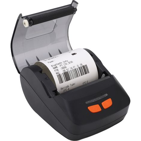 Imprimante thermique sans fil portable pour codes-barres avec rouleau d'étiquettes - Compatible Bluetooth POS (1/5)