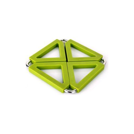 2pcs Dessous de Plats, Extensible Résistant à La Chaleur Accessoires de Cuisine Set de Table Silicone,vert (1/5)