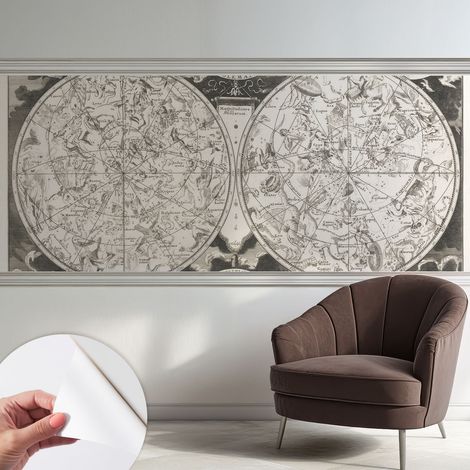 Papier peint adhésif décoratif pour chambre et salon Design moderne à poser facilement Carte stellaire 250x104 cm (1/5)