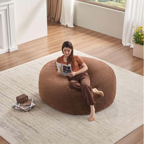 Fauteuil Poire 5FT rembourré souple pour adulte, chaise longue confortable pour salon et balcon (1/5)